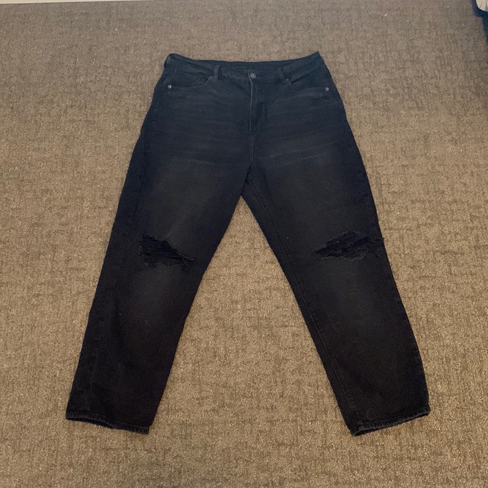 Black ripped jeans